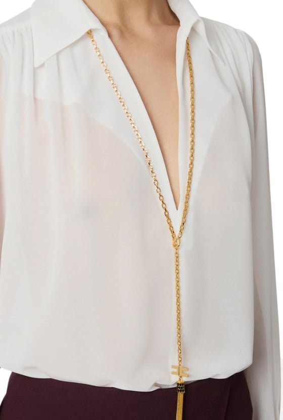 Elisabetta Franchi Shirts Ivory Wit