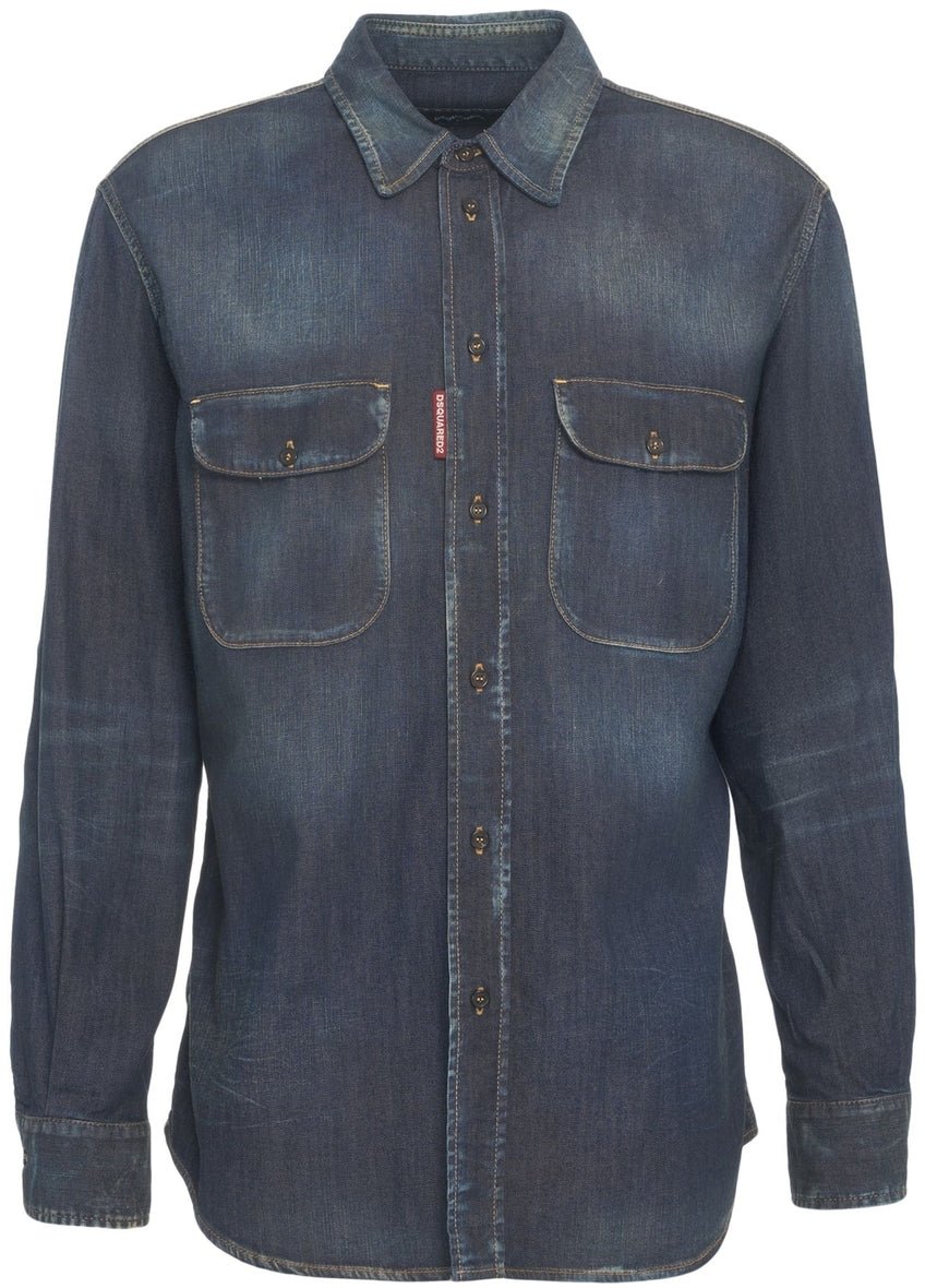 Dsquared2 Denim shirt Blauw
