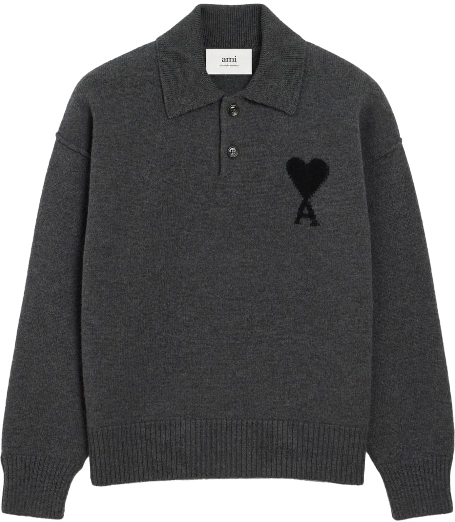 AMI Paris T-Shirts And Polos Grey Grijs
