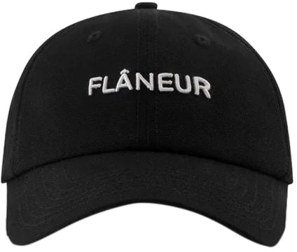FLÂNEUR Flâneur Pet Zwart Logo Cap Zwart