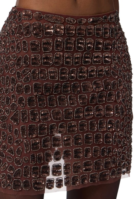 Elisabetta Franchi Skirts Coffee Bruin
