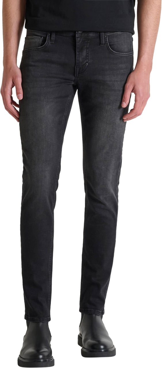 Antony Morato JEANS OZZY TAPERED FIT IN BLACK DENIM Zwart