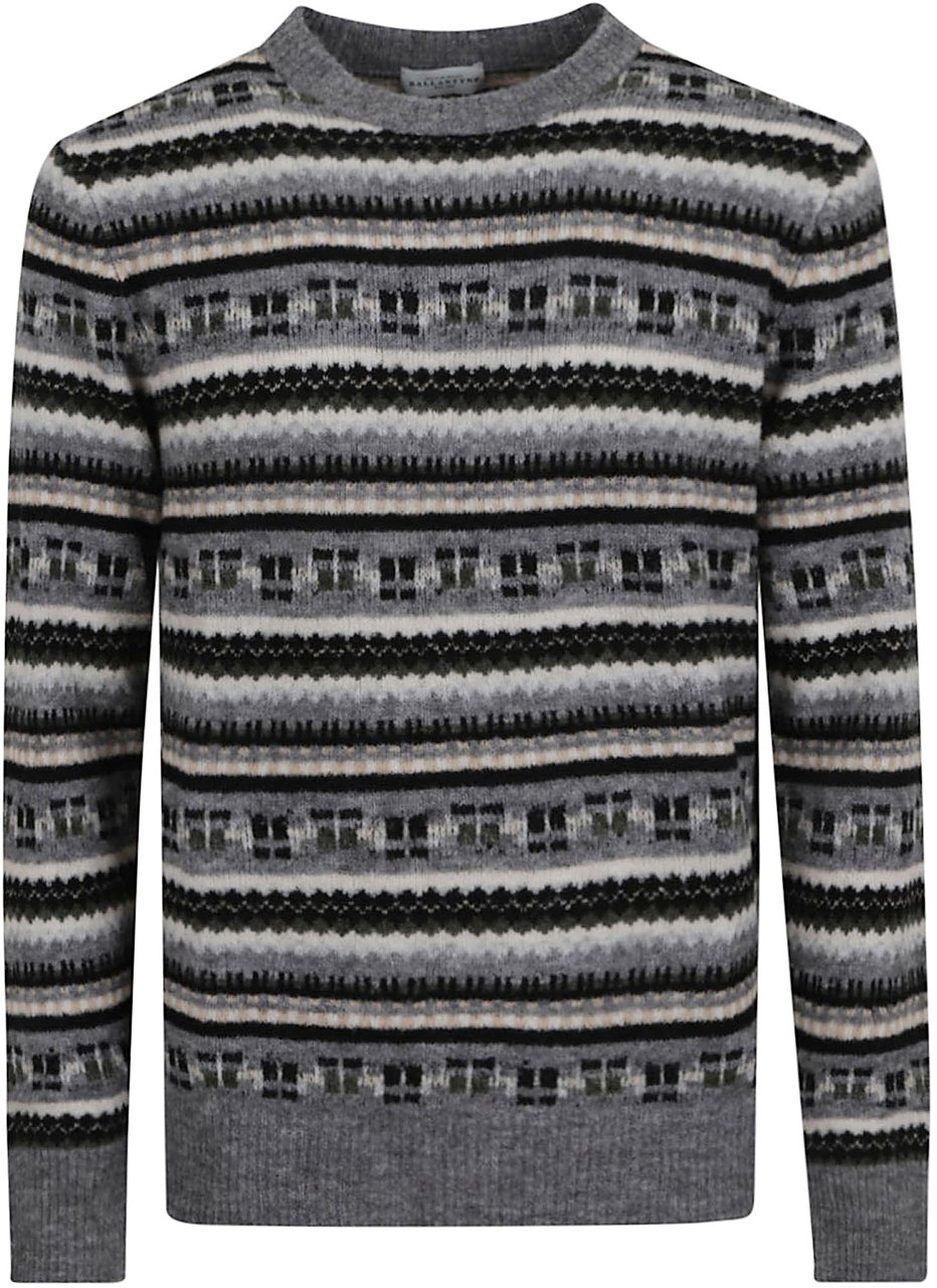 Ballantyne r neck pullover Blauw