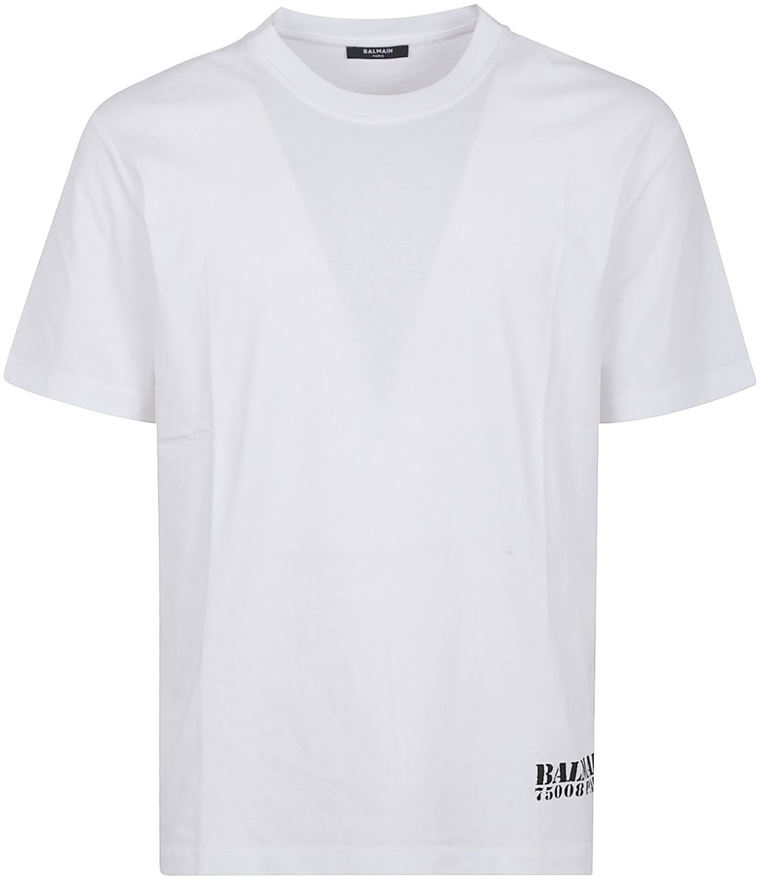 Balmain small balmain stamp tshirt reg fit Wit