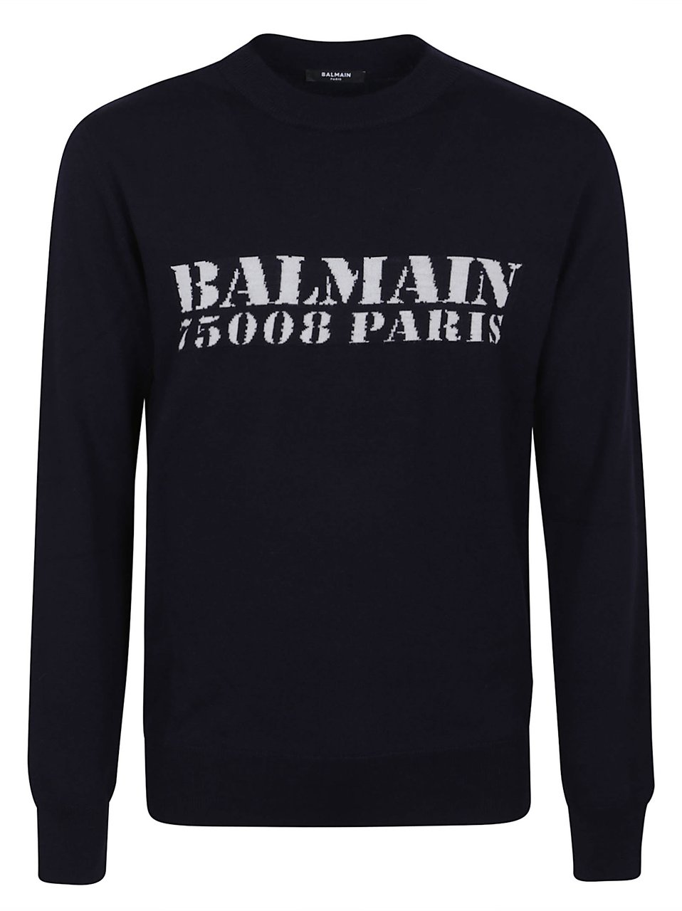 Balmain balmain big stamp knit sweater Blauw