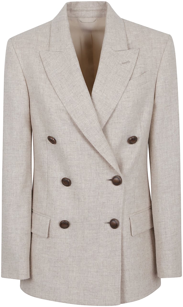 Brunello Cucinelli suittype jacket Neutraal