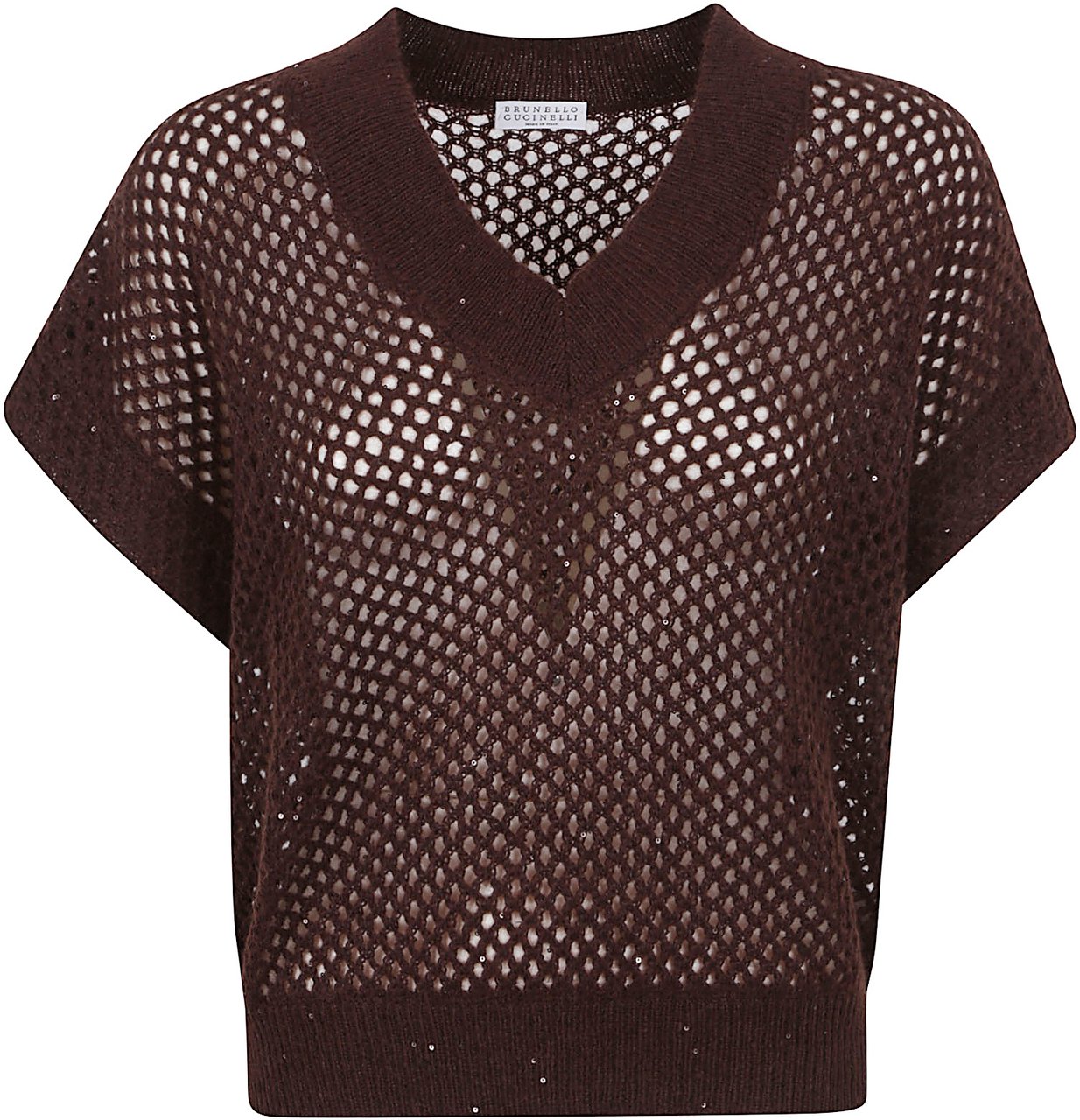 Brunello Cucinelli knitted vest Bruin