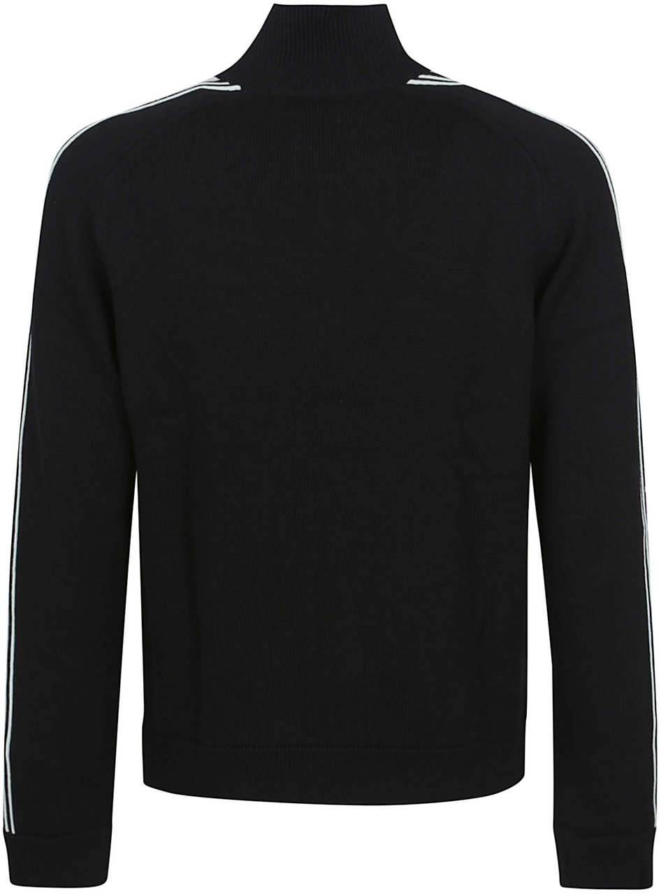 Casablanca merino zip up Zwart