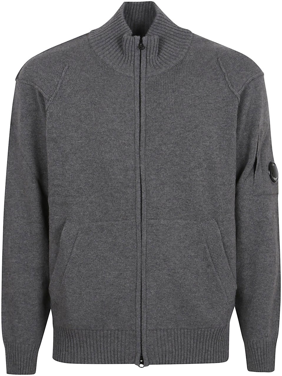 CP Company knitwear cardigan in lambswool grs Grijs