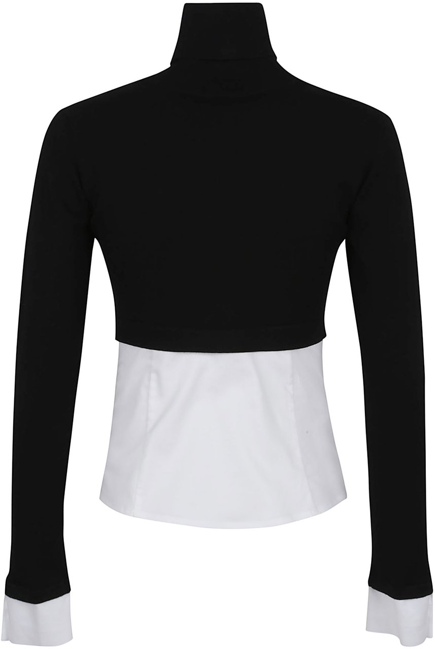 Elisabetta Franchi maglia tricot con cintura Zwart
