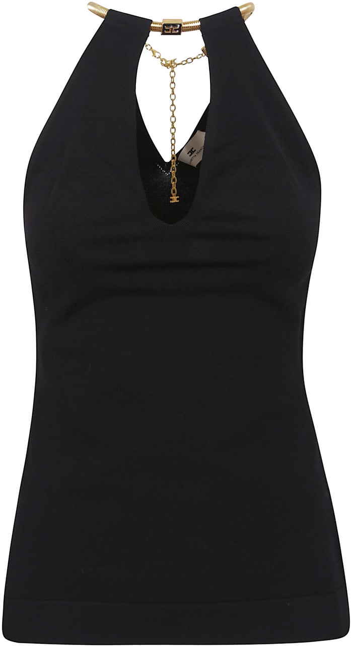Elisabetta Franchi top tricot Zwart