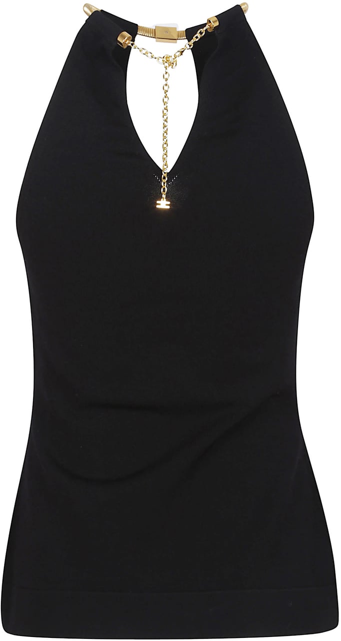 Elisabetta Franchi top tricot Zwart