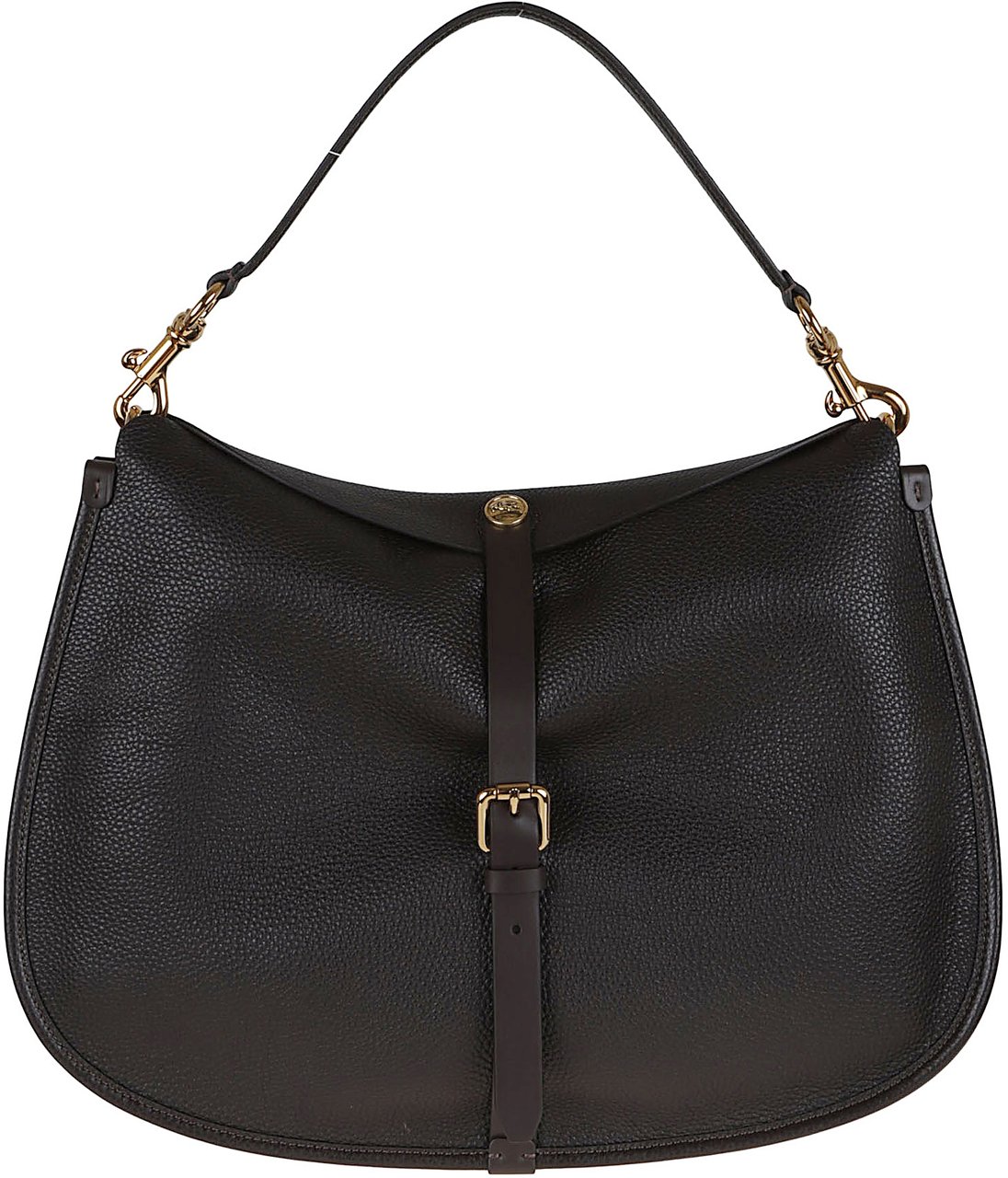 Etro crossbody pony xl tumbled leather Zwart