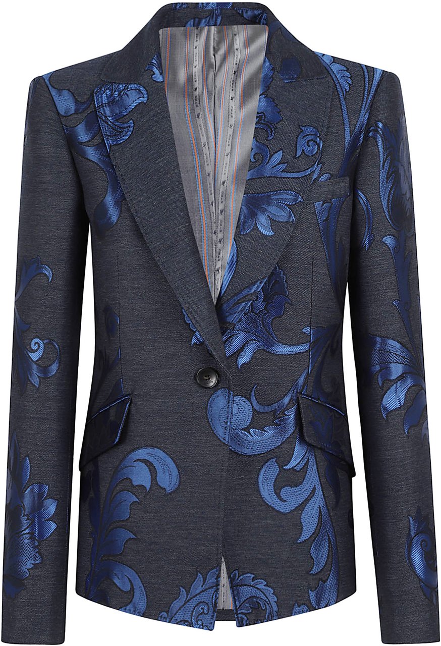 Etro denim jackets woman Blauw