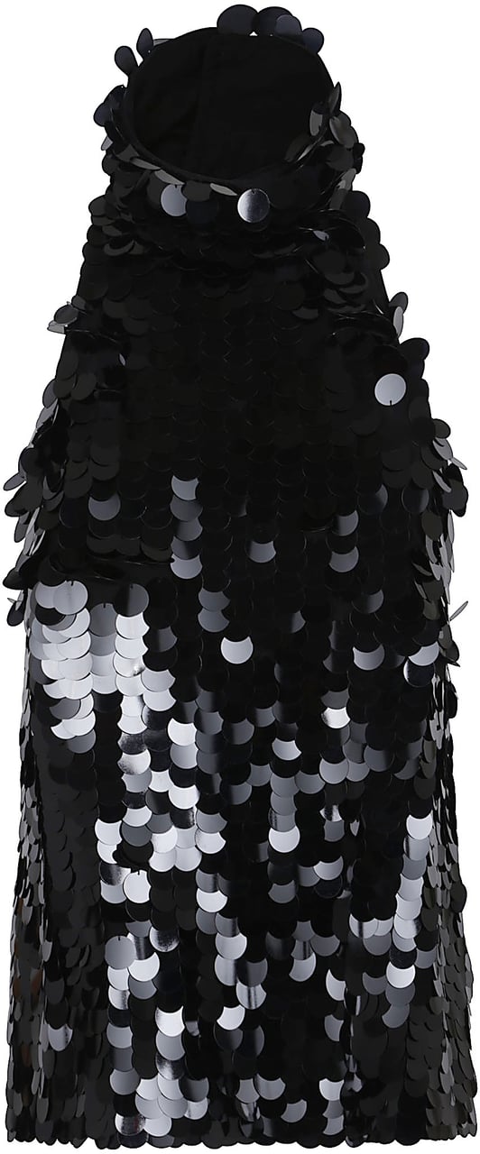 P.A.R.O.S.H. blusa full paillettes stretch Zwart