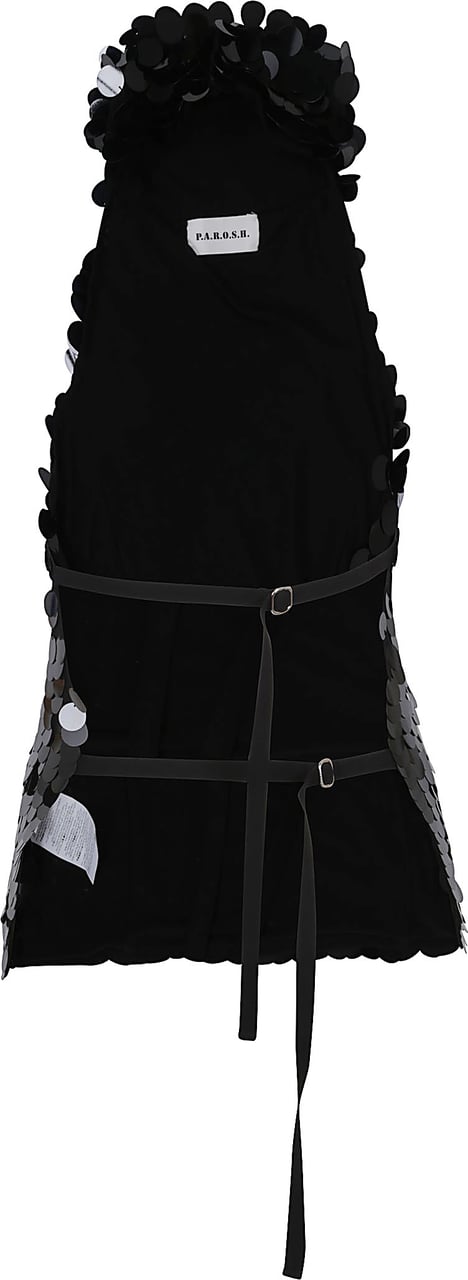 P.A.R.O.S.H. blusa full paillettes stretch Zwart