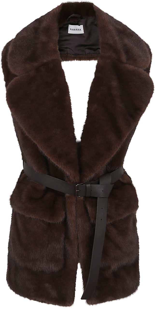 P.A.R.O.S.H. gilet ecopelliccia Bruin
