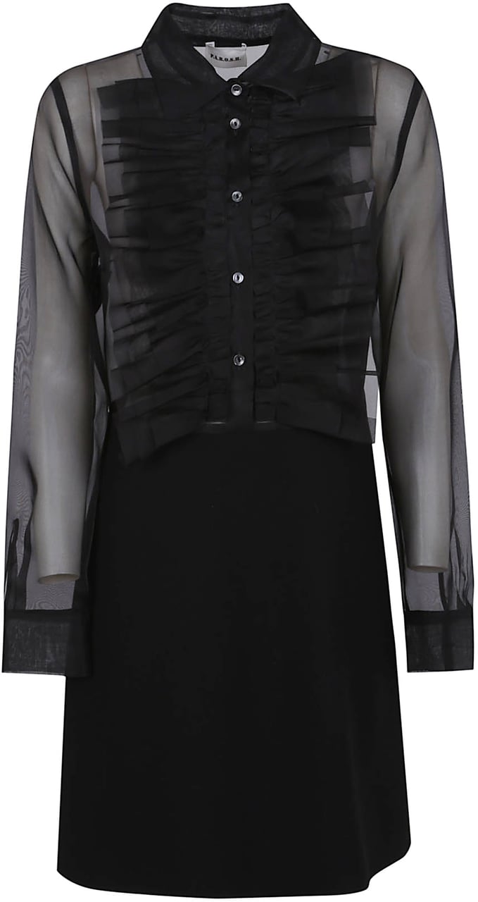 P.A.R.O.S.H. abito organza Zwart