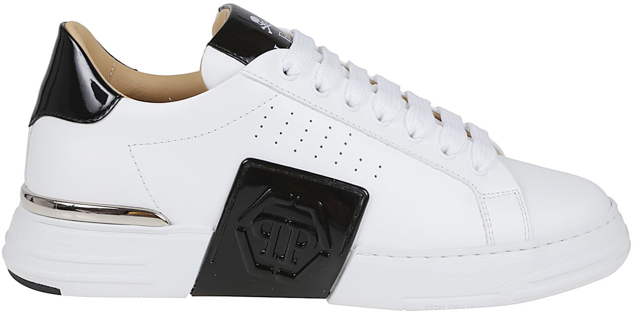 Philipp Plein lotop leather sneakers phantom kick Wit
