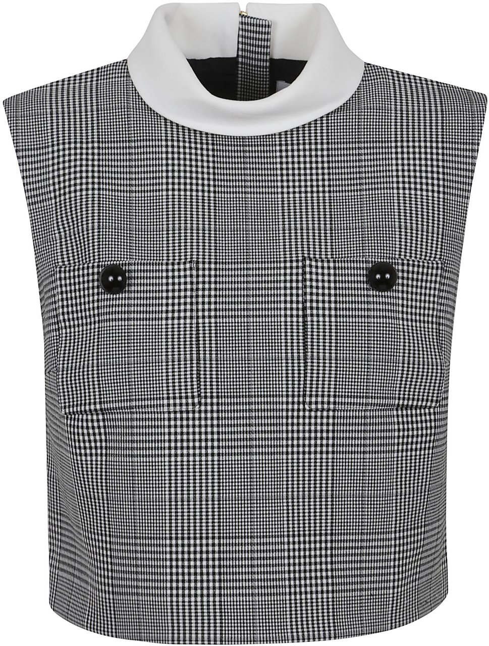 Self-Portrait prince of wales check top Zwart