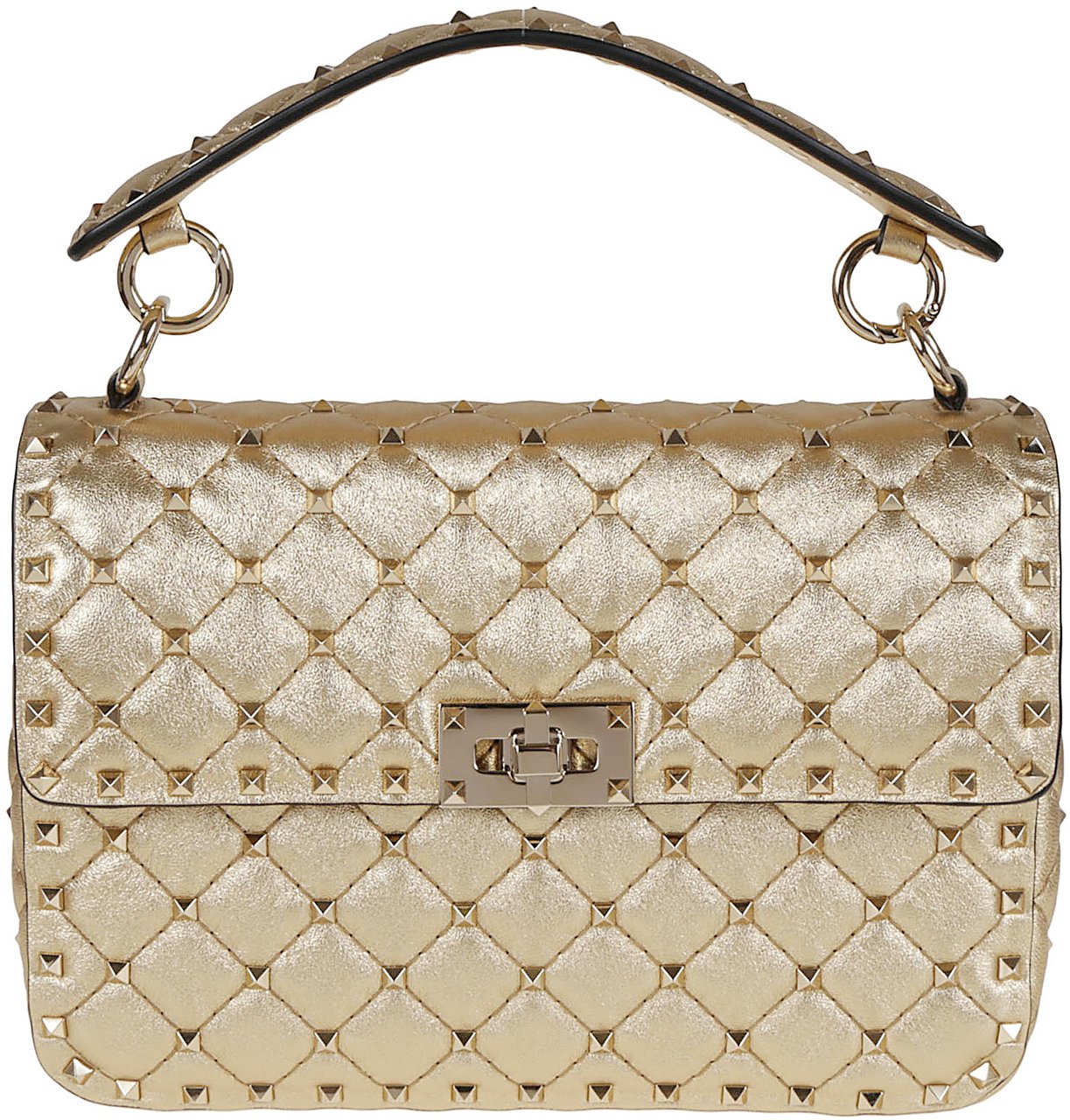 Valentino medium shoulder bag rockstud spike Grijs