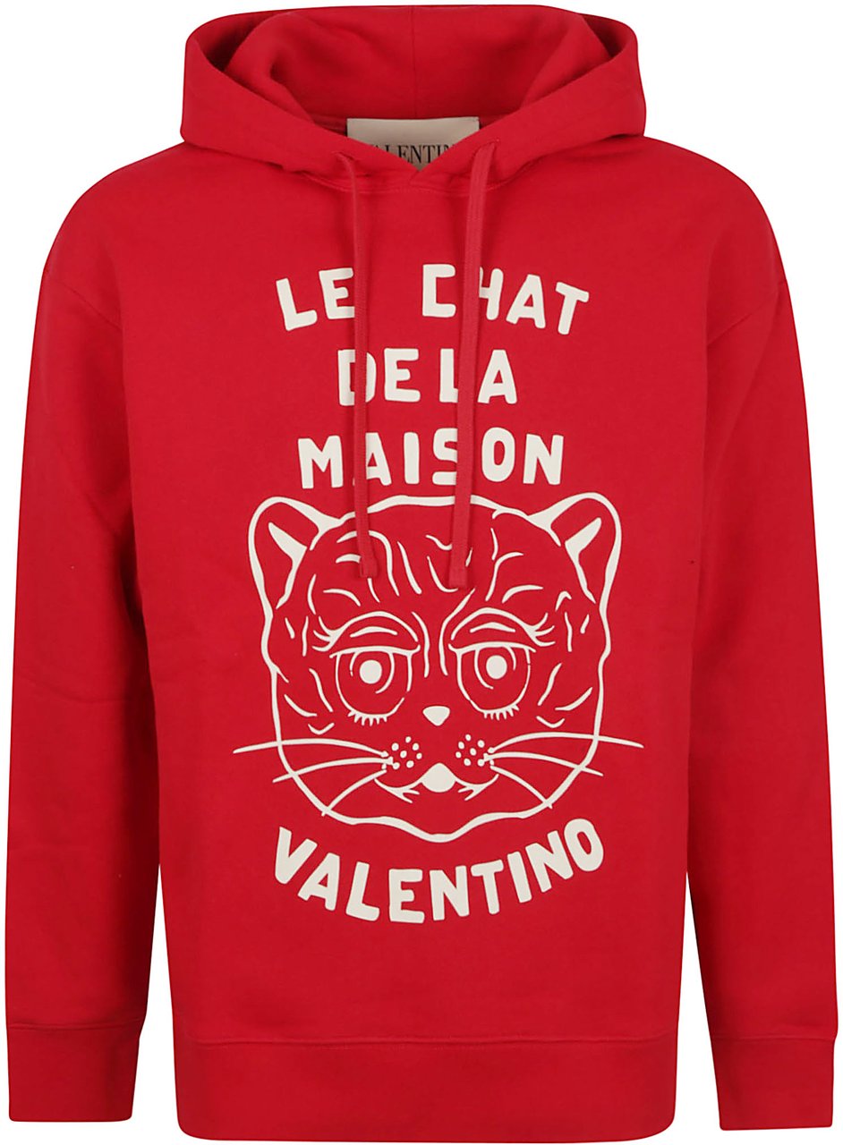 Valentino jersey felpa le chat de la maison Rood