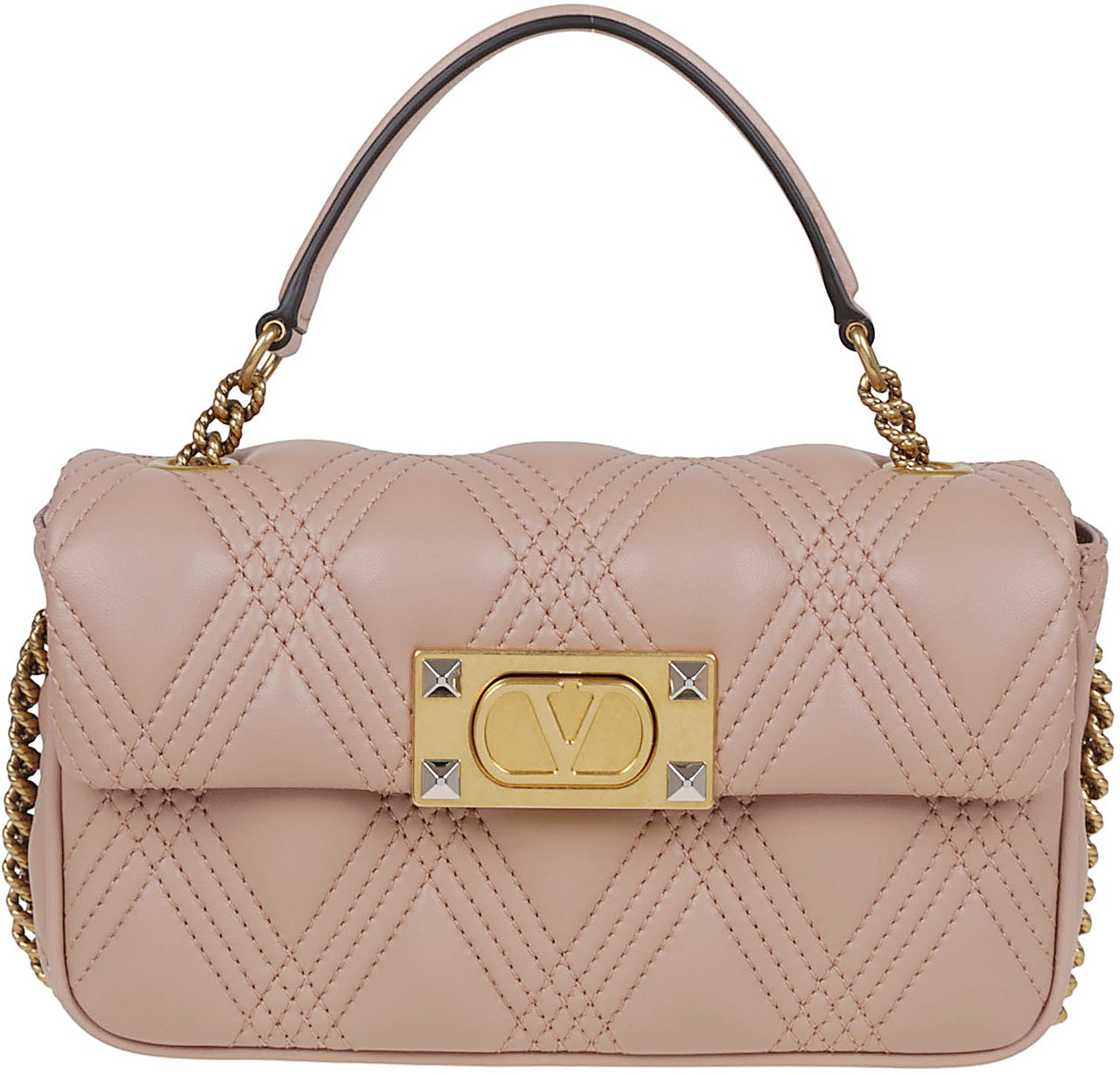 Valentino small top handle bag quiltie Paars