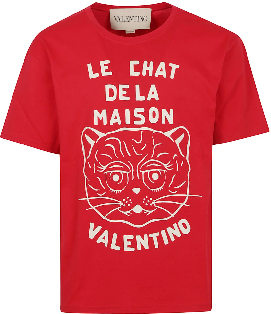 Valentino tshirt le chat de la maison Rood