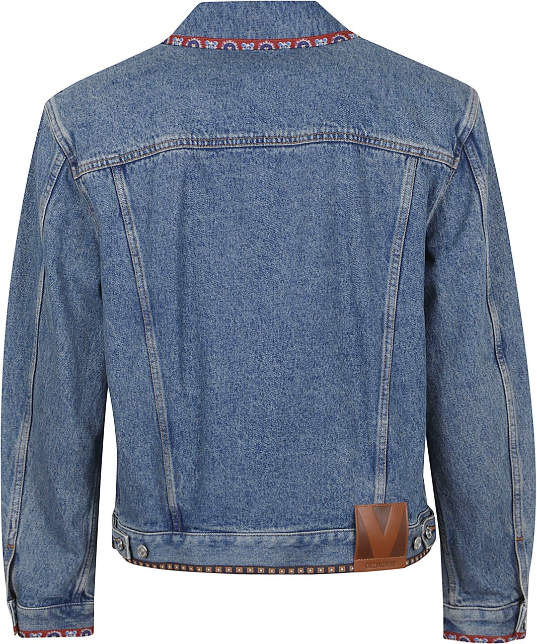 Valentino denim jackets embroideries Blauw