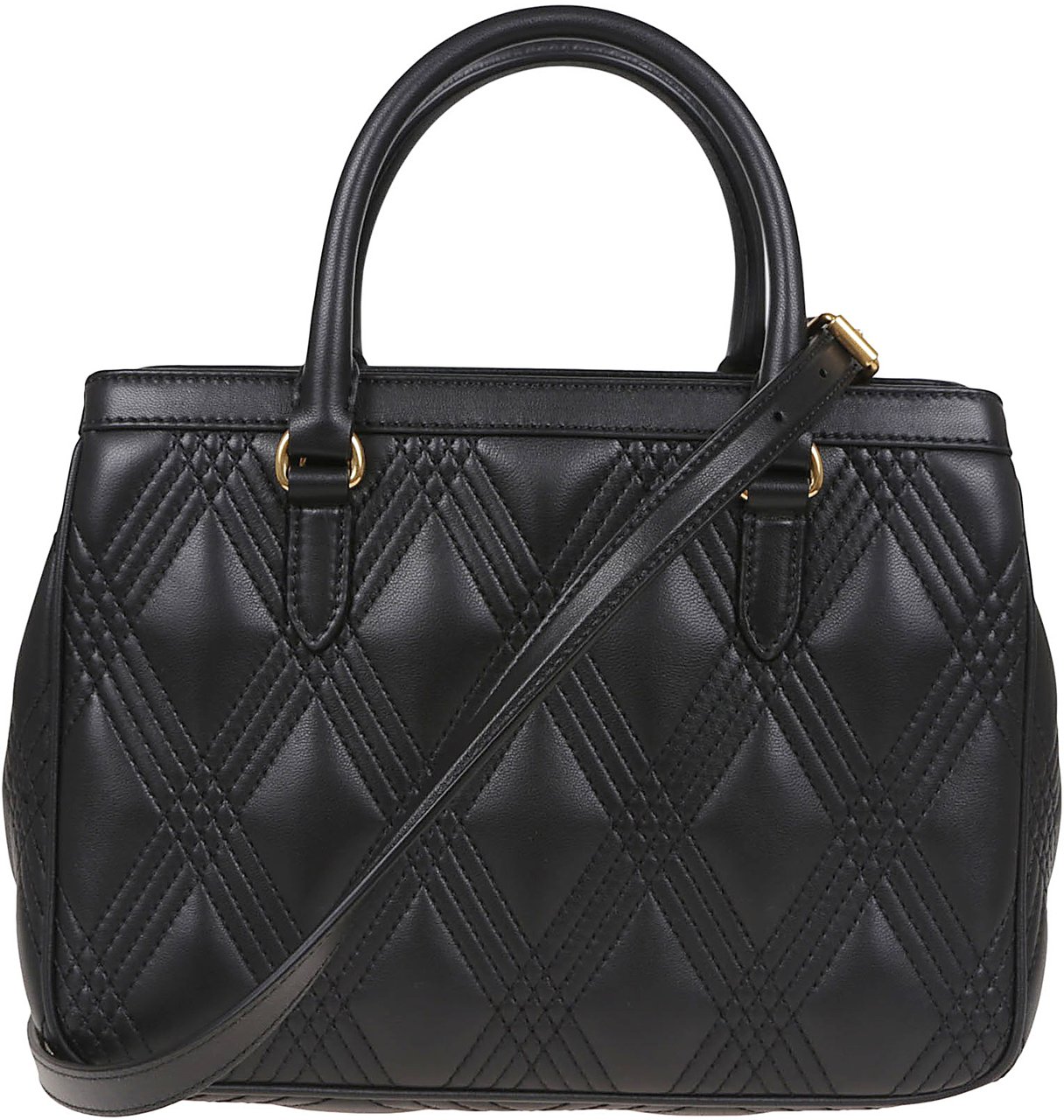 Valentino double handle bag quiltie Zwart