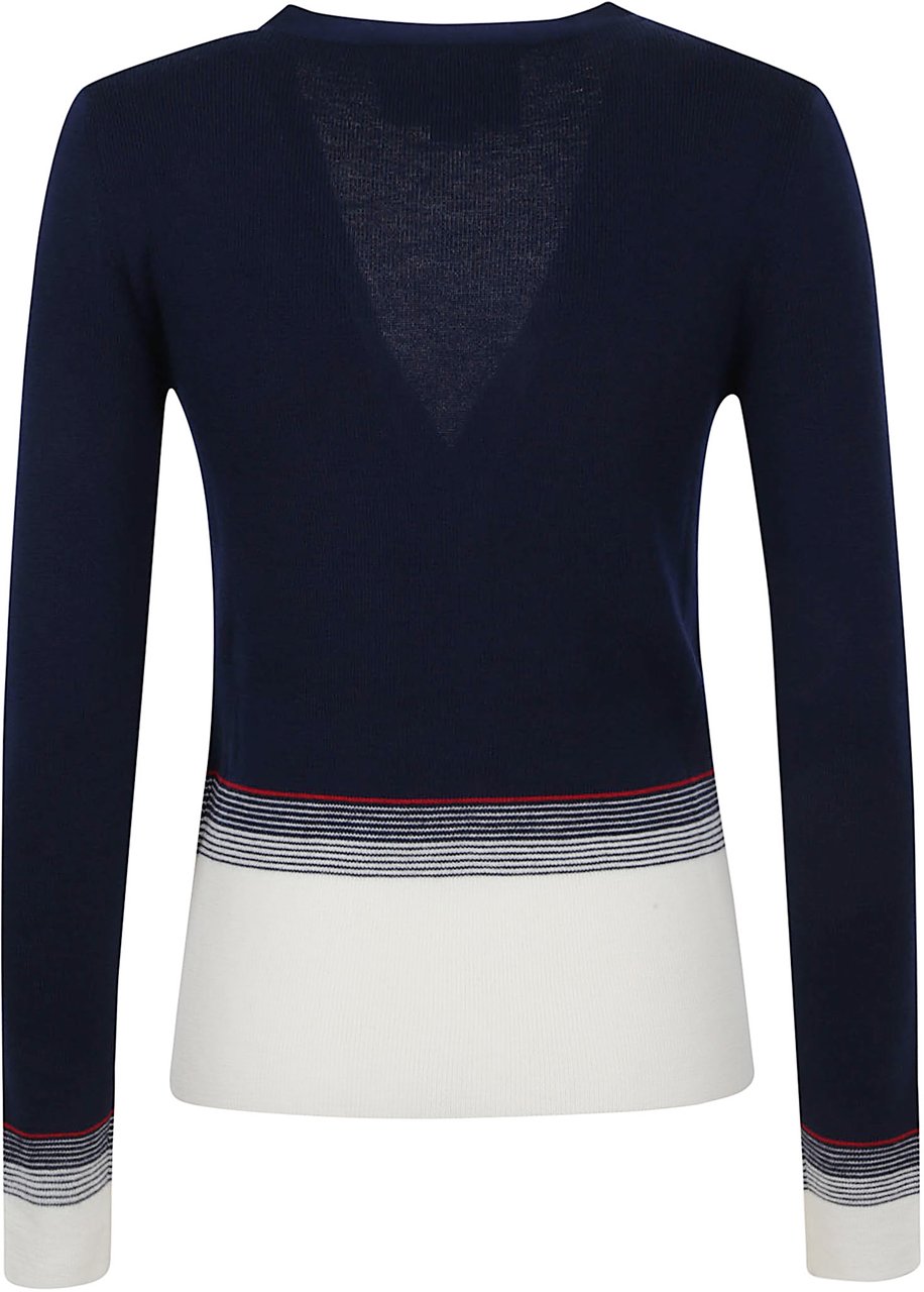 Valentino cardigan solid wool Blauw