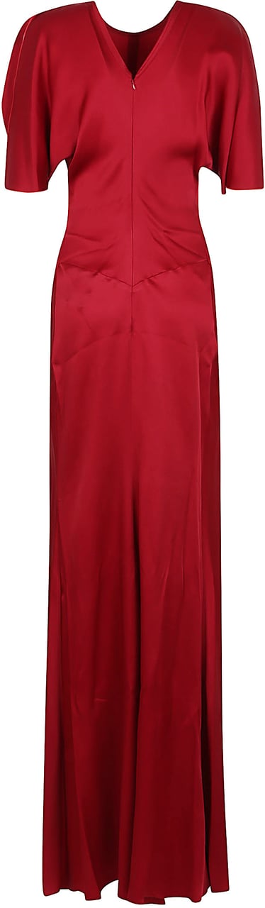 Victoria Beckham gathered waist floorlength Paars