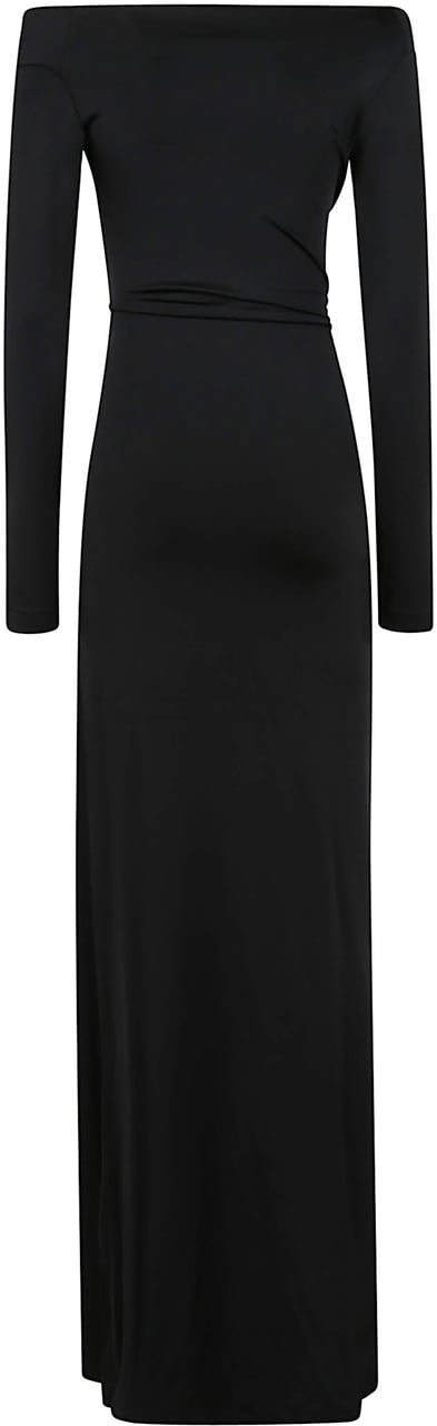 Victoria Beckham offshoulder draped gown Zwart