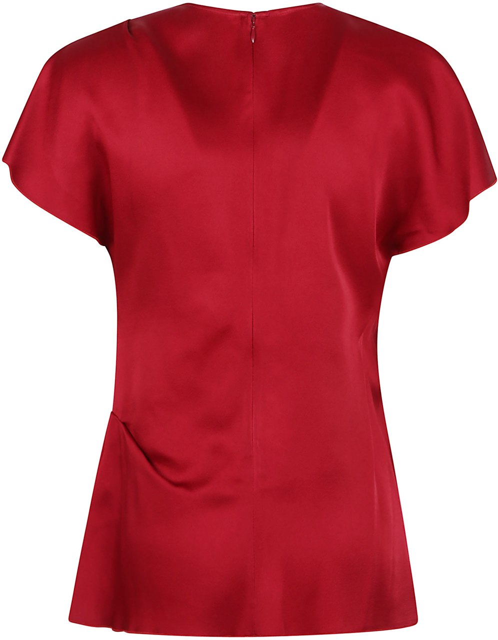 Victoria Beckham draped pleat detail top Rood