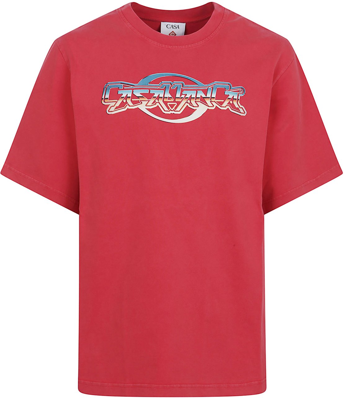 Casablanca chrome text printed oversized Rood