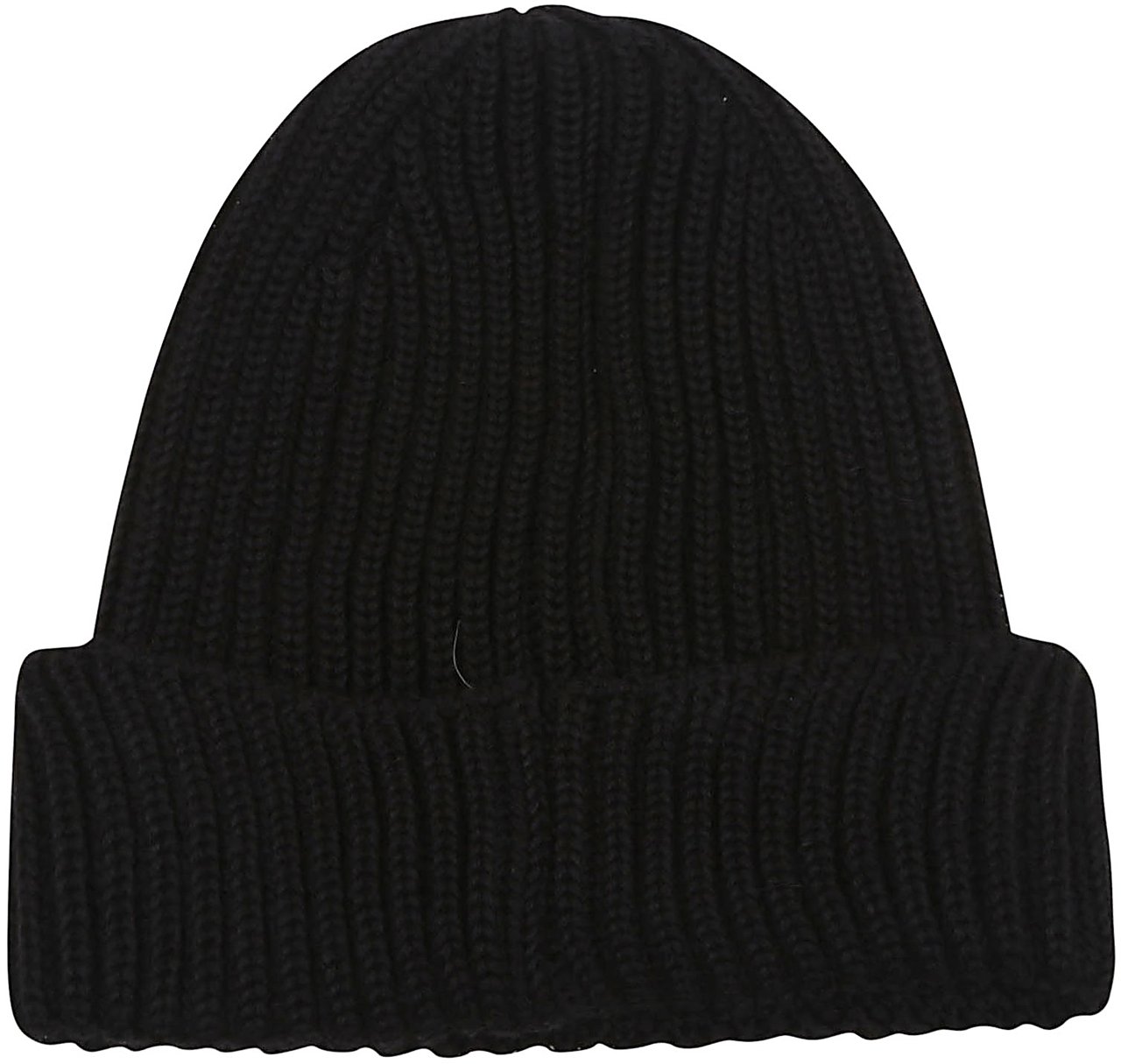 CP Company knit cap in extrafine merino wool Zwart