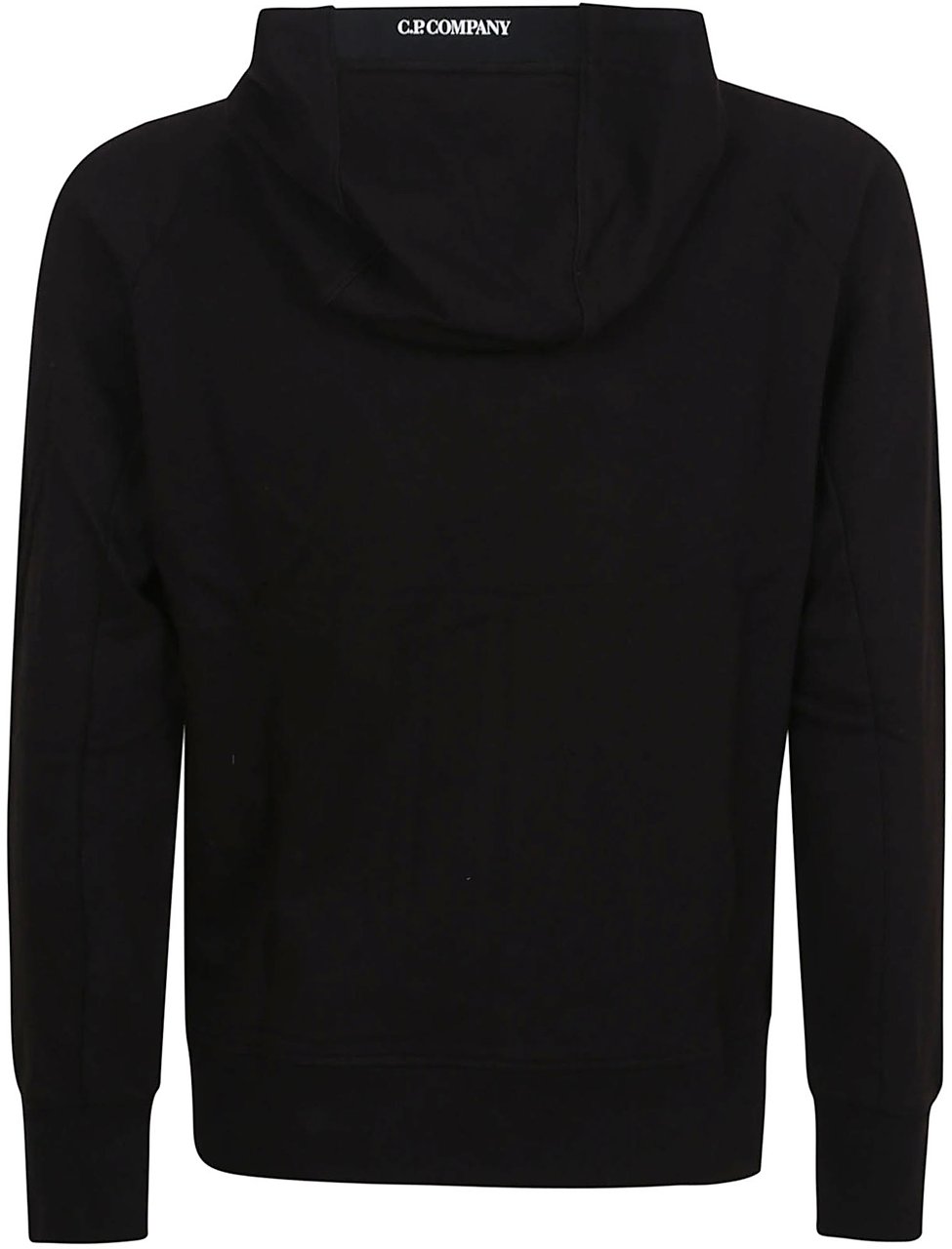 CP Company hooded open in diagonal raised Zwart
