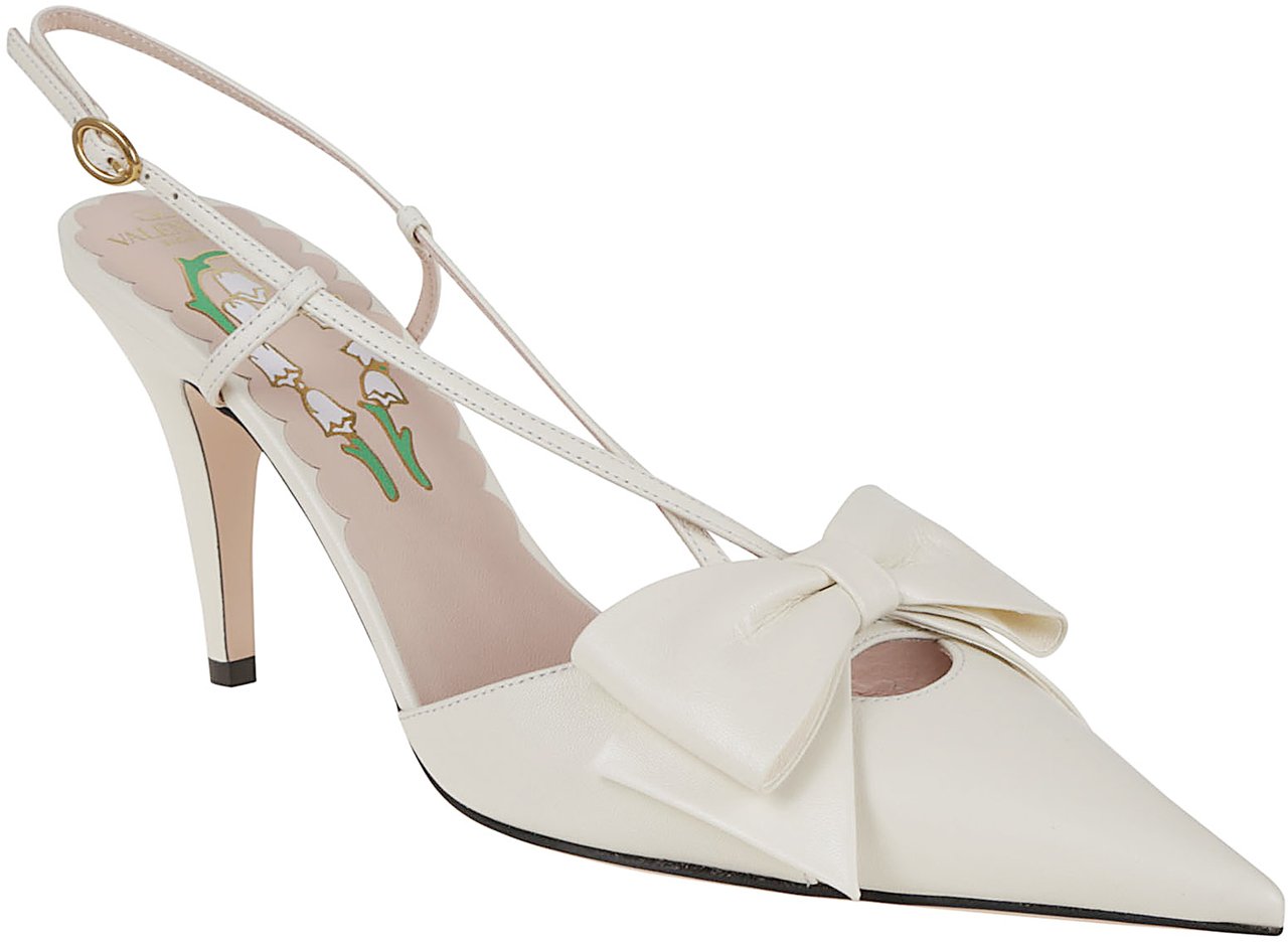Valentino sling back bowow t Wit
