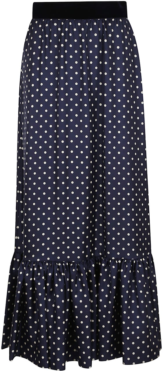 Valentino skirt pattern twill plus de pois Blauw