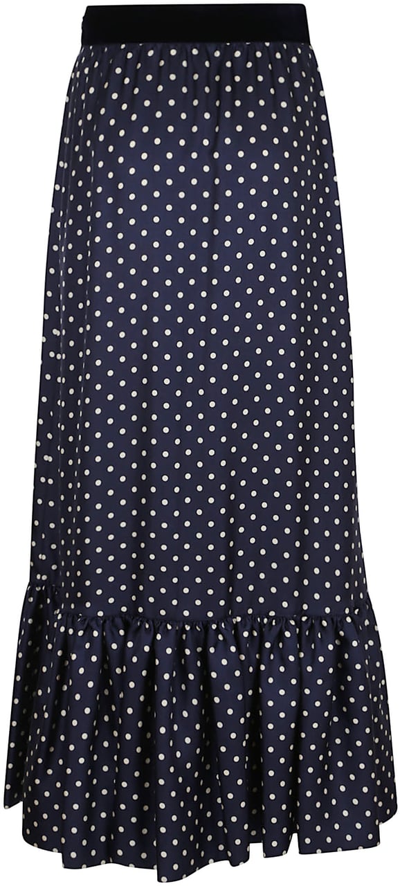 Valentino skirt pattern twill plus de pois Blauw