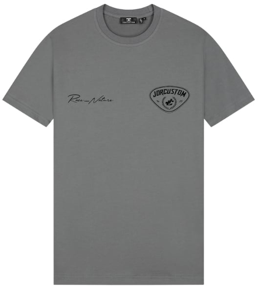 JORCUSTOM Raceagainstnature slimfit tee antra Grijs