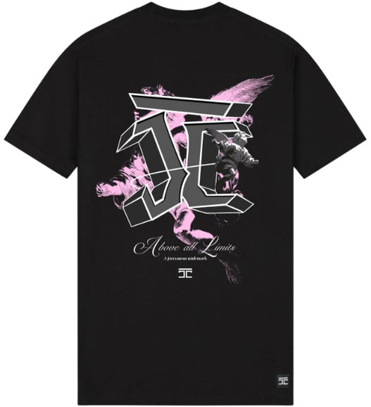 JORCUSTOM Abovealllimits slimfit tee black Zwart