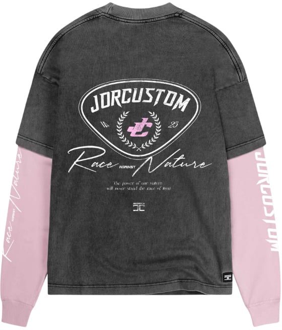 JORCUSTOM Artist Longsleeve acid-pink Grijs