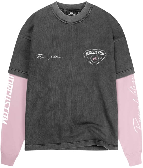JORCUSTOM Artist Longsleeve acid-pink Grijs