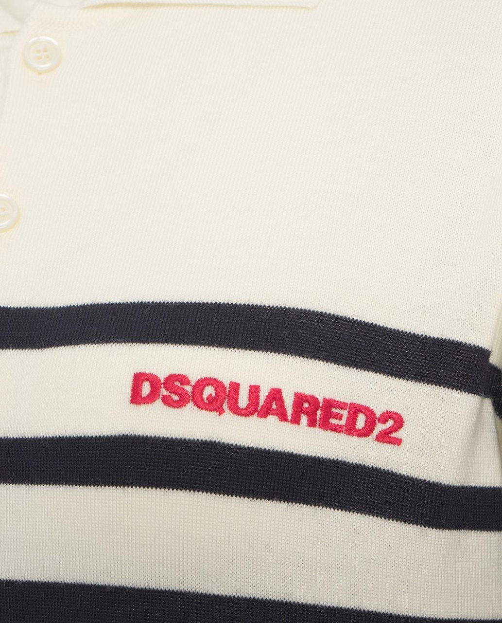 Dsquared2 Pullover with polo collar Wit
