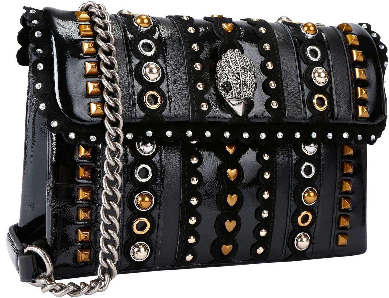 Kurt Geiger London Kensington Medium Studs Combo Leather Zwart
