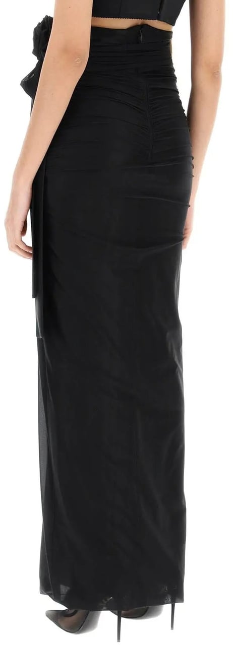 Dolce & Gabbana Dolce&Gabbana Jersey Stretch Maxi Skirt Zwart
