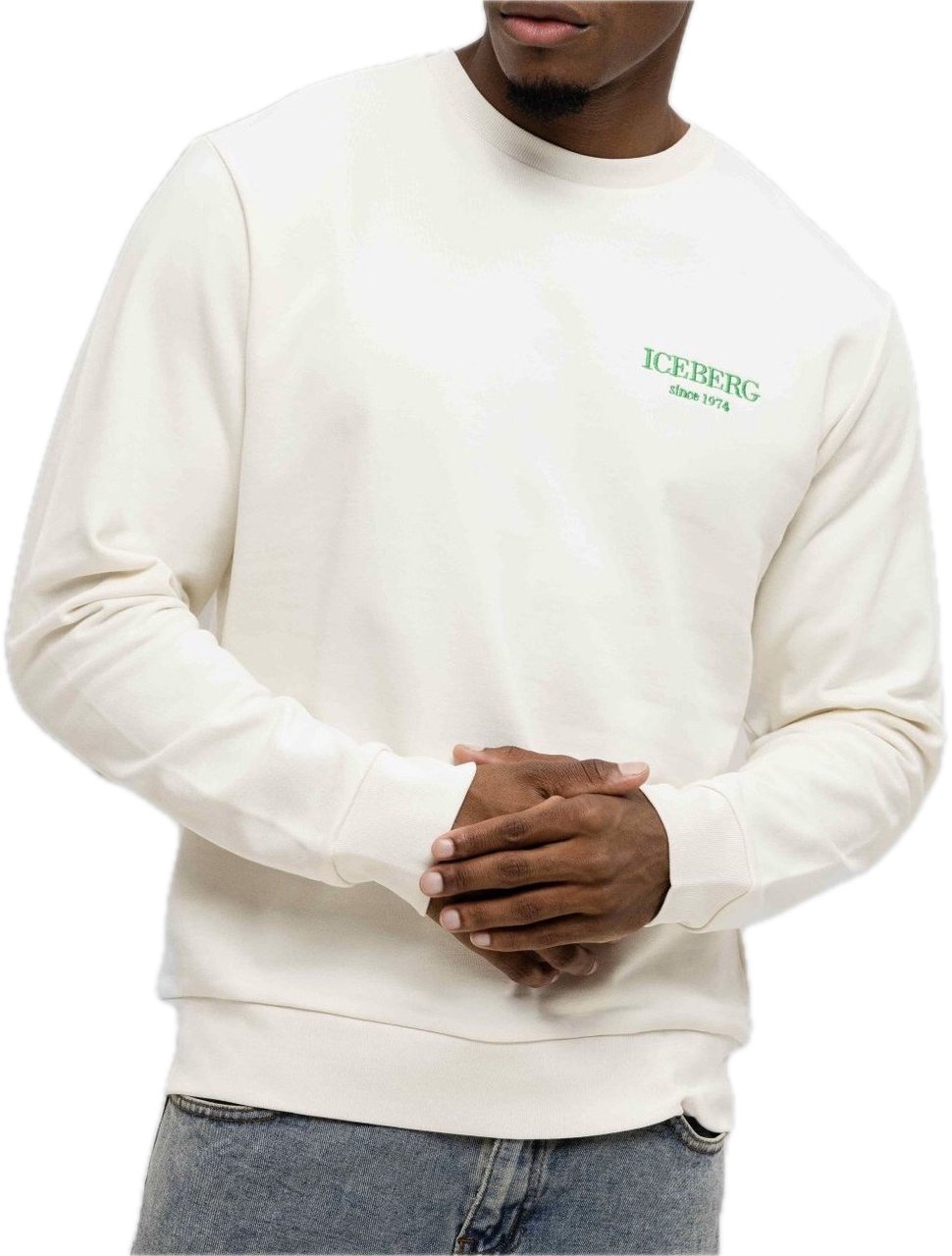 Iceberg Sweater Small Branding Off White Wit
