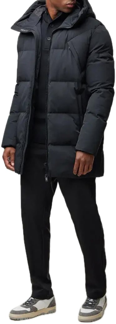Genti Winterjacket Long Black Zwart