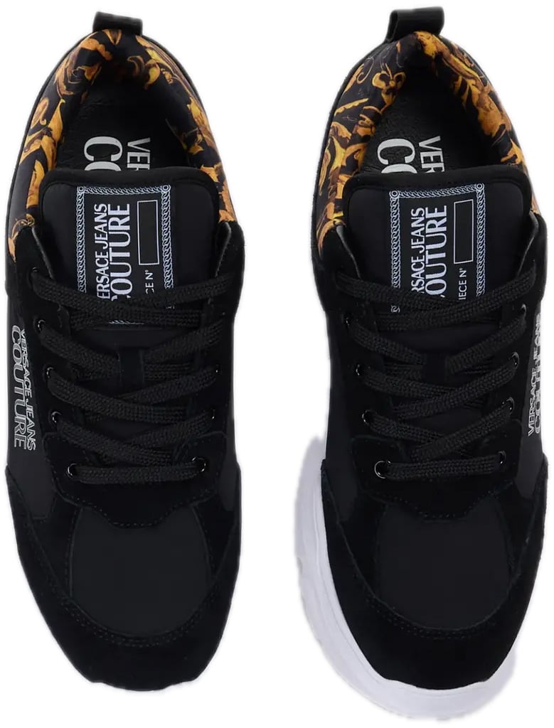 Versace Jeans Couture Speedtrack Gold Baroque Black Zwart